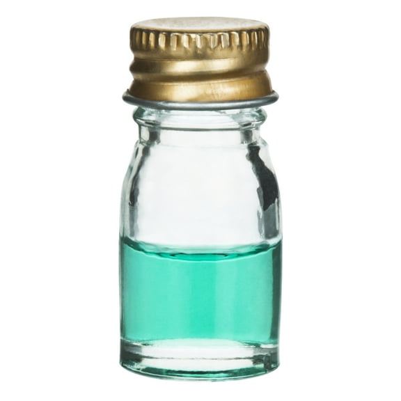 Bijou Bottle, 7ml Capacity, Aluminum Screw Cap, Leak Proof Rubber Liner Seal, Narrow Mouth - Eisco Labs