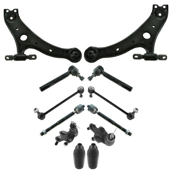 TRQ 12pc Steering Suspension Kit Control Arms Tie Rods Sway Bar End Links PSA69969
