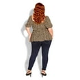 thumbnail image 2 of City Chic Women's Plus Size Quirky Print Top - Cheetah, 2 of 5