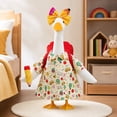 thumbnail image 3 of Back to Sch-ool Goose Outfit with Bow Backpack Pencil Decor Fits 17 23 Inch Porch Lawn Statue, Figurine Sold Separately, 3 of 5