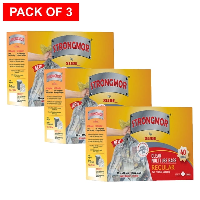 Bolsas de Basura Strongmor Transparentes 26X36 120 Bolsas