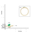 thumbnail image 5 of ANGARA Natural Nature Inspired Emerald Bypass Ring with Diamond Leaf in 14K Yellow Gold for Women (Size-6x4mm) | May Birthstone, Birthday, Anniversary, Jewelry Gift for Women | Natural Emerald Ring, 5 of 9
