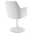 thumbnail image 6 of Side Dining Chair Armchair, White, Faux Leather, Metal, Bar Pub Cafe Bistro Dining Kitchen Hospitality Restaurant, Modern Contemporary, HB37311, 6 of 10