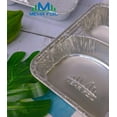 thumbnail image 4 of Mehr Foil Aluminum 2 Compartment Shallow Burgers Pans 1000/cs, Perfect for Leftover & Takeout, Use as Airline Food Try, 4 of 5