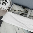 thumbnail image 4 of Designart "Gold and Alabaster Geode Marble III" Abstract Marble Bedding Covert Set - Modern White Abstract Bed Set With 2 Shams, 4 of 6