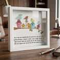 thumbnail image 4 of Ohmyroo Handmade Sea Glass Bird Art Frame 10 Inch Wooden Shadow Box with Wall Mount, 4 of 5