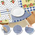 thumbnail image 4 of Pioneer Flower Floral Print Pattern Round Fitted Tablecloth with Elastic Edge,Dining Table Cover Waterproof,Outdoor Round Tablecloth for Camping,Dining,Indoor and Outdoor, 4 of 7
