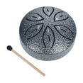 thumbnail image 1 of Ruifaya Tambor de lengüeta de acero de 3 pulgadas y 6 tonos, minitambor de mano, baquetas, tambor, instrumento musical de percusión con accesorios L8L8, regalos, 1 of 7