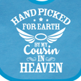 thumbnail image 4 of Inktastic Handpicked for Earth by My Cousin in Heaven with Angel Wings Boys or Girls Baby Bib, 4 of 4
