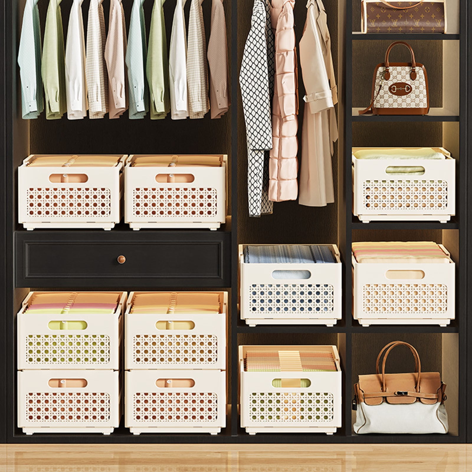 洋服box Zxsyw Clothes Storage Box Retractable Home Wardrobe Storage Box