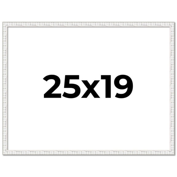 25x19 Frame White Real Wood Picture Frame Width 0.75 inches | Interior Frame Depth 0.5 inches |