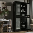 thumbnail image 5 of Palace Imports 100% Solid Wood 32" Pantry Cabinet with Frosted Glass Doors, 2-Drawers and Adjustable Shelves, 5 of 6