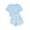 Sky Blue, variant on Penkiiy Kids Summer Sport T-Shirt and Shorts Set Plaid Print Clothing Sets Tracksuit Pink for 9-10 Years