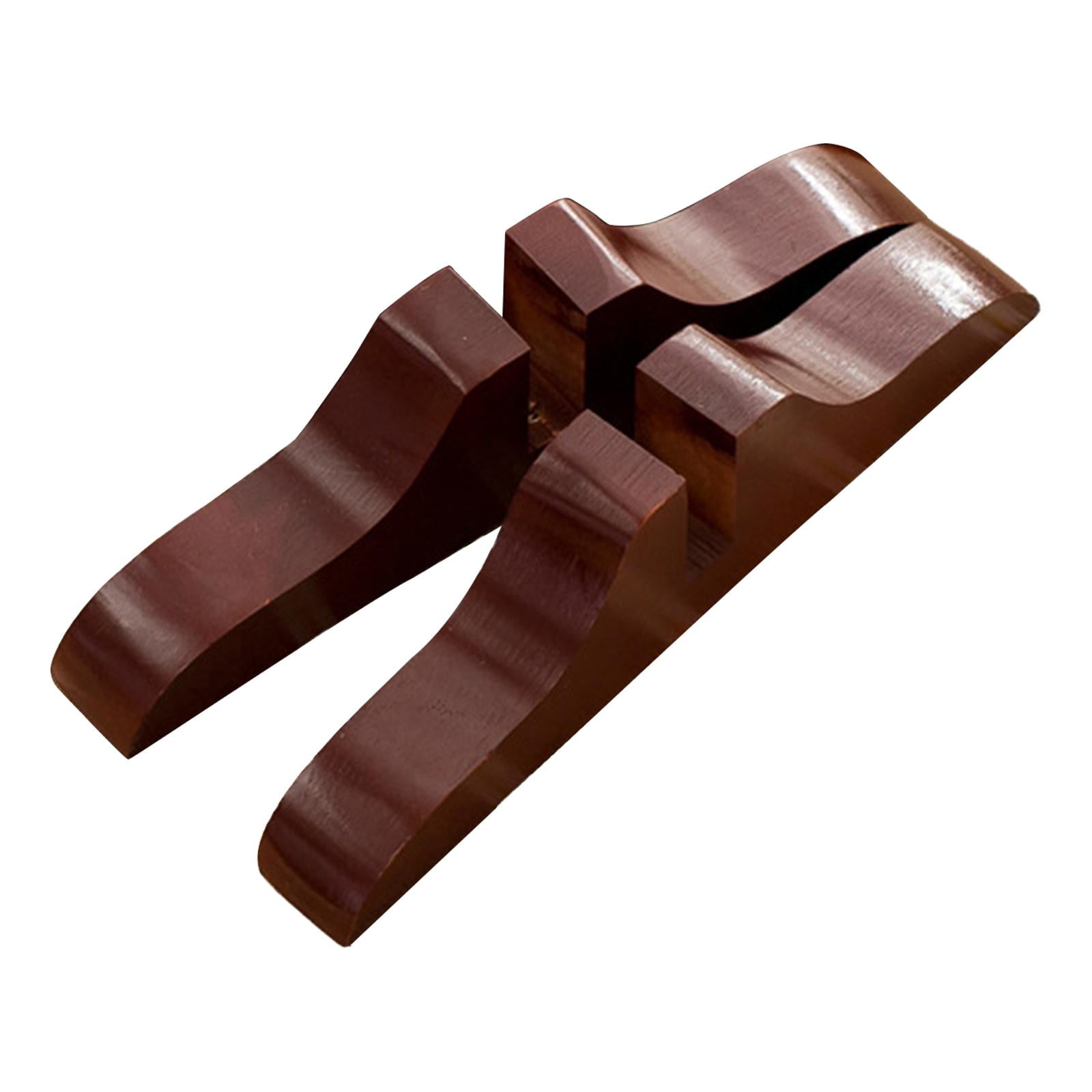 kowaku 2 Pieces Privacy Screen Holder Room Divider Stand Detachable Useful Privacy Screen Clips Wooden Screen Base Screen Panel Feet Brown