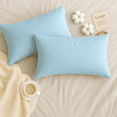 thumbnail image 2 of 100% Cotton Pillowcases Standard Size Set of 2, Soft & Breathable Sateen Weave with 400 Thread Count, Cooling White Pillow Covers for Sleeping, Fits Standard & Queen Pillows, 2 of 5