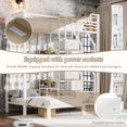 thumbnail image 6 of DTTRA Twin Over Twin Triple Bunk Bed, Heavy Duty Metal Frame with Storage Stairs, White, 6 of 8