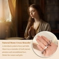 thumbnail image 4 of Top-kevin Cross Beaded Bracelets for Women, Inspirational Natural Heart Religious Bracelets for Women, Birthday Christian Gifts for Women on Thanksgiving Christmas Gifts, 4 of 18
