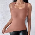 thumbnail image 4 of Fanxing Womens Tank Tops Built-in Bra Ribbed Cami Tanks Lightweight Undershirt Tank Tops Pink,XL, 4 of 8