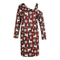 thumbnail image 6 of Lilgiuy Women Dress Christmas Printed Strapless Long Sleeve Dress, 6 of 6