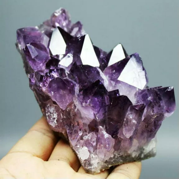 GKNET Natural Amethyst Quartz Cluster Druzy Geode Crystal Healing Specimens Gemstone-About 100-150g-1Pc