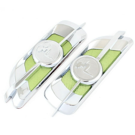 Dark Silver Air - Unique Bargains Vehicle Car Sexy Lady Accent Air Flow Fender Sticker Silver Tone Green 2pcs