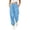 Light Blue, variant on Waffle Knit Girls Pink Jogger Pants with Side Pockets & Drawstring Waist, for School, Play & Loungewear,Size 5-6T