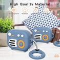 thumbnail image 4 of MATEPROX AirPods 3 Case, Airpods 2021 3rd Generation Cover Retro Radio Earbud Case with Keychain-Blue, 4 of 7