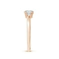 thumbnail image 4 of ANGARA Natural Diamond Three Stone Engagement Ring in 14K Rose Gold for Women (Size-5.5mm| Color-H| Clarity-SI2) | April Birthstone, Anniversary, Jewelry Gift for Women | Natural Diamond Ring, 4 of 10