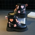 thumbnail image 6 of Xijirk Girls Winter Boots Leather Lace Up Stylish Color Matching Side Zipper Boots,Boots for Girls,Size 11.5, 6 of 8