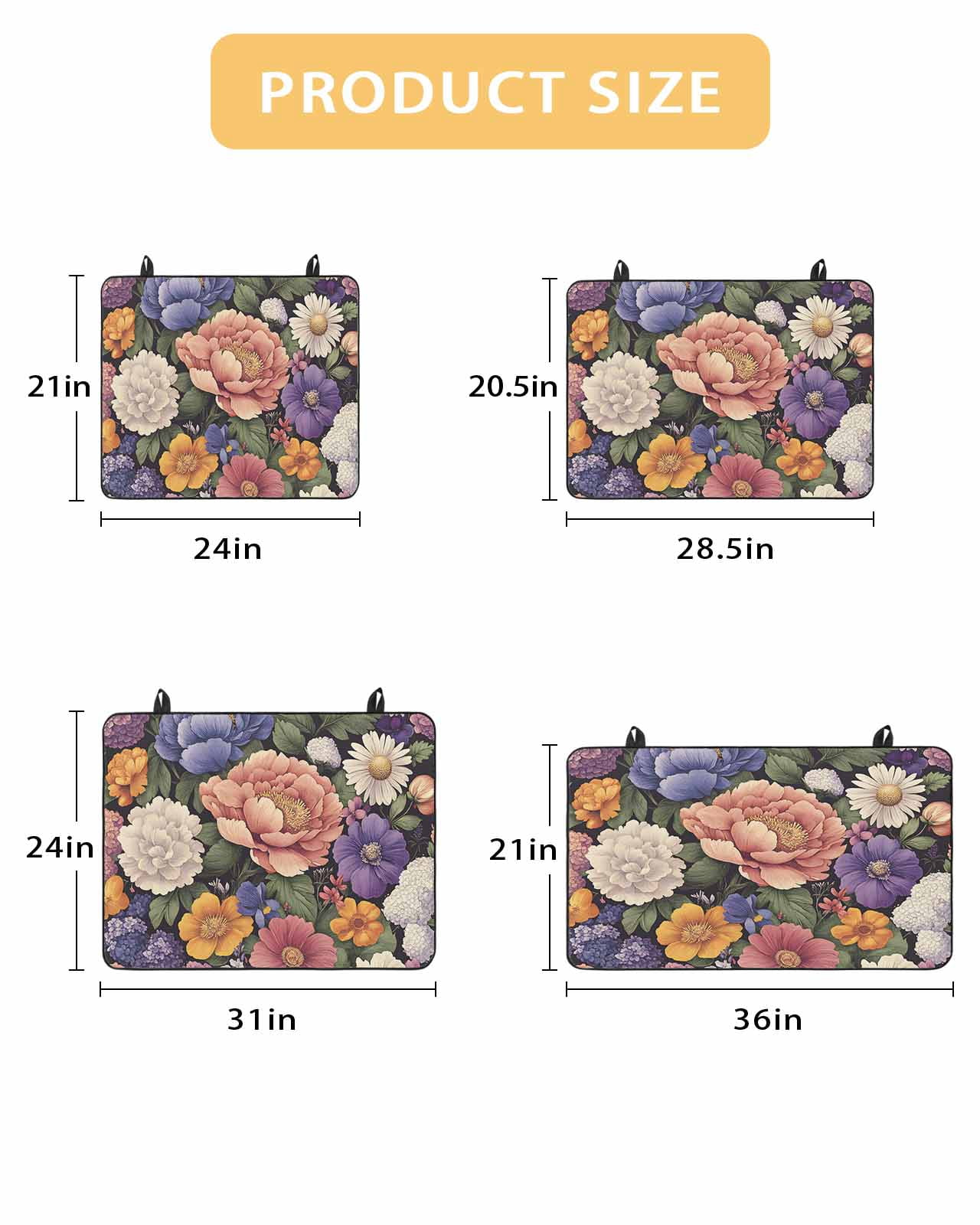 nqOlkjepod Large Induction Cooktop Protector Mat 36"x21", Colorful Spring Floral Stove Top Covers for Electric Stove, Botanical Summer Retro Decorative Stove Burner Cover Mats, Glass Top Stove Cover