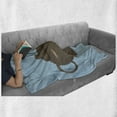 thumbnail image 6 of Tea Soft Flannel Fleece Throw Blanket, Kettle with Cups Beverage Teatime Morning Drink Theme Design, Cozy Plush for Indoor and Outdoor Use, 70" x 90", Dark Taupe Pale Blue, by Ambesonne, 6 of 6