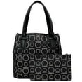 thumbnail image 2 of Pre-Owned Salvatore Ferragamo handbag ec-22400 black silver Gancini EX-21 PVC leather... (Good), 2 of 11