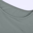 thumbnail image 3 of Blusas Y2K Top corto de cuello redondo para mujer, jersey de manga larga, camiseta básica ajustada para mujer Kuymtek Gris L para Mujer, 3 of 7