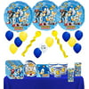 Sonic Party Supply and Balloon Bundle for 8 Guests