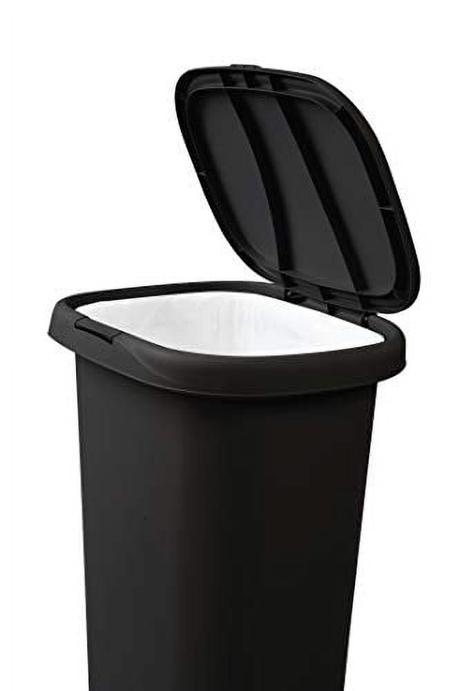 Rubbermaid 1835854 8 Gallon Plastic Home/office Bedroom Bathroom Waste  Basket Trash Can Or Recycling Bin With Liner Lock, Black : Target