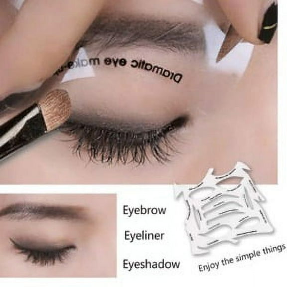 Multifunctional Eyebrow Eyeshadow Eyeliner Stencils Eye Makeup Template Stickers Card Eyeshadow Applicators Eyeliner Template