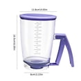 thumbnail image 4 of Pancake Batter Dispenser Bottle, Handle for Controlled Pour, Measurement Markings for Pancakes, Waffles, Brownies, Cup Cakes, Muffins & Crepes, Rinse-Wash Kitchen Tool, 4 of 10