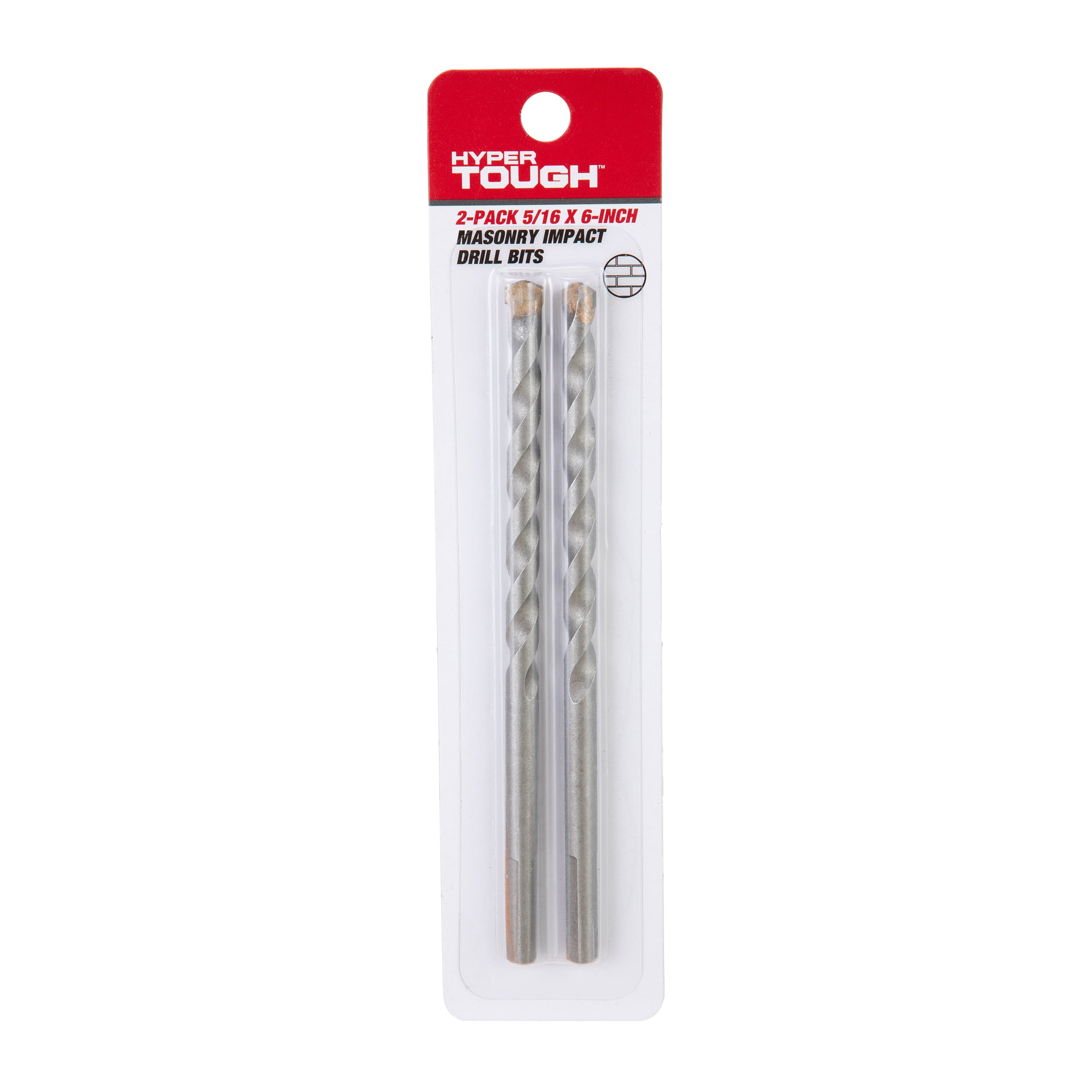 Hyper Tough 5/16 inch Masonry Drill Bit Set, 2-Piece