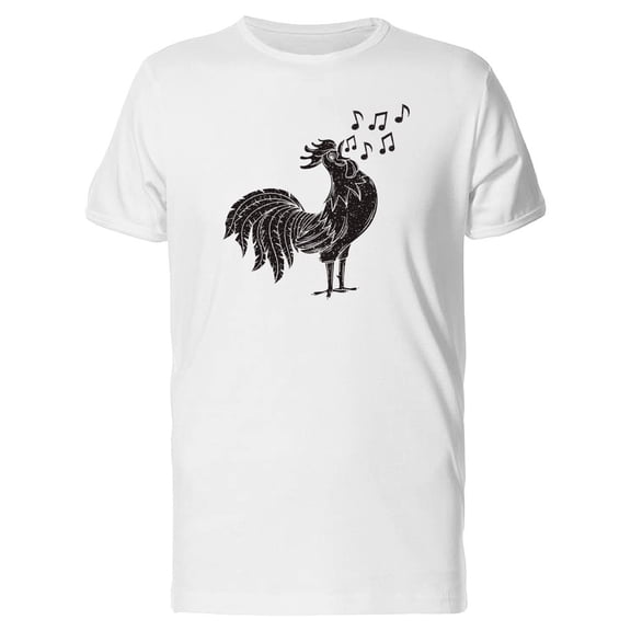 Rooster Singin Silhouette Tee Men's -Image by Shutterstock