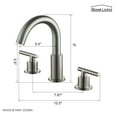 thumbnail image 3 of Boyel Living 8 in Bathroom Sink Faucet,3 Hole Widespread 2-Handle Mid-Arc Bath Faucet Basin Faucet with Valve and cUPC Water Supply Lines in Brushed Gold, 3 of 10