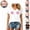 Purple Pink, variant on Mfakffe Breast Cancer Shirts for Women October Breast Cancer Awareness V Neck Short Sleeve Tee for Breast Cancer Support & Daily Casual Wear