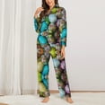 thumbnail image 2 of 2 Piece Womens Pajama Sets - Easter Egg1 Soft Sleepwear Comfy Pajamas Ladies Pj Lounge Sets with Pockets, Long Sleeve Button Shirt and Pajama Pants Pjs Sets for Women, 2 of 6