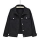 thumbnail image 1 of Chaqueta vaquera para mujer, chaqueta corta holgada de manga larga, Top informal de talla grande, 1 of 2