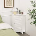 thumbnail image 2 of Gymax Corner Storage Cabinet Free Standing Bathroom Cabinet w/ Shutter Door, 2 of 10