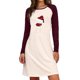 thumbnail image 1 of Vestido suelto informal de manga larga con estampado navideño y cuello redondo para mujer Fridja  nbo1126, 1 of 6