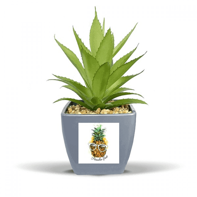 Lunettes de Soleil Fruit Tropical Ananas Faux Pot de Fleurs Vase Mini Décor
