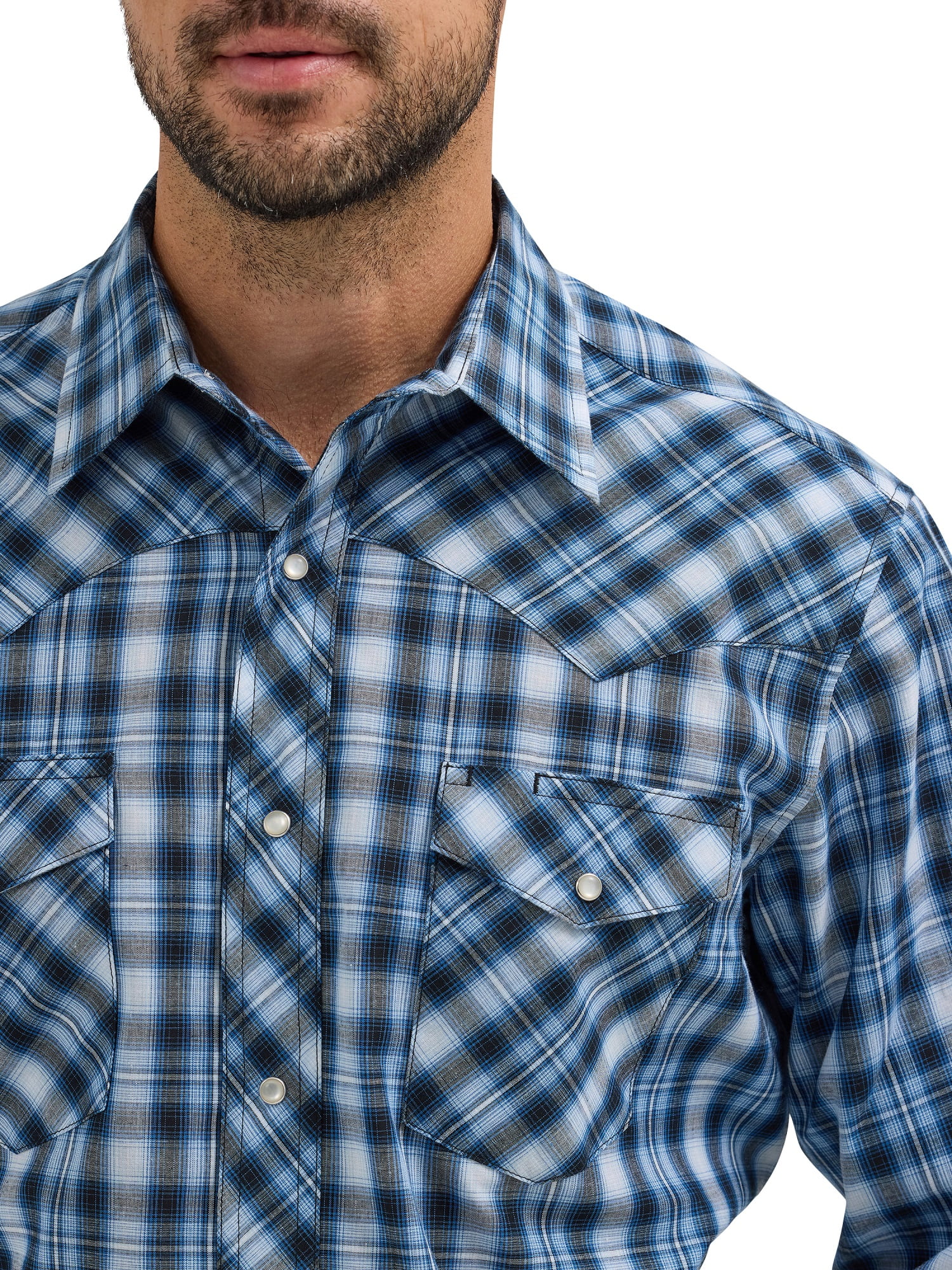 Wrangler® Men's and Big Men's Regular Fit Long Sleeve Western Shirt, Sizes S-5XL