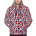 thumbnail image 4 of KLL Ladybugs Print Mens Hoodie Long Sleeve Casual Pullover Hooded Sweatshirt Fashion Drawstring Hoodies with Pocket-Medium, 4 of 6