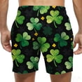 thumbnail image 5 of UVEASISHA Mens St Patricks Day Beach Shorts Irish Novelty Printed Board Shorts Big and Tall Casual Party Swim Trunks Lightweight Quick Dry Swimwear Green 4XL, 5 of 6