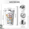thumbnail image 4 of PAYOHTO Kawaii Animals Cute Insulated Stainless Steel Tumbler 12 oz Thermos Come with Straw Kids Leak-Proof Travel Mug Cup, 4 of 7